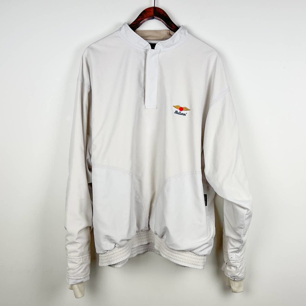 Zero Restriction Golf Gore Tex Outerwear Lined Pullover Jacket Men's Sz L Beige